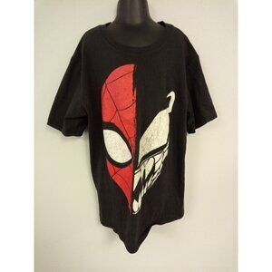 Marvel Kid's Black, White, and Red Short Sleeve Top Size Medium